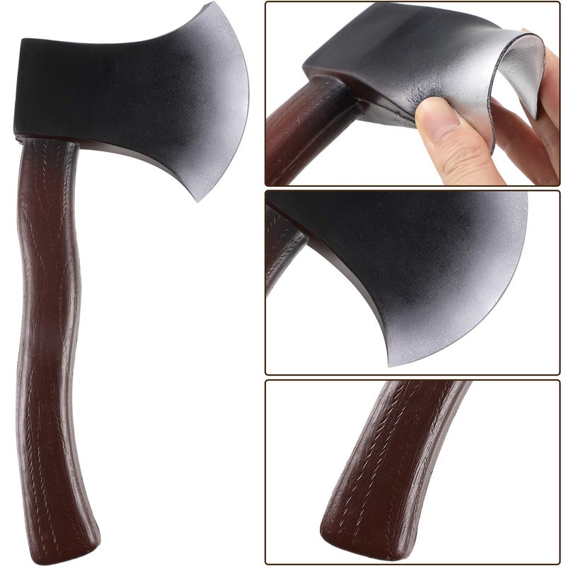 Hsei 2 Pieces Halloween Axe Foam Hatchet Props Trick Props Fake Axes for Halloween Costume - Image 3